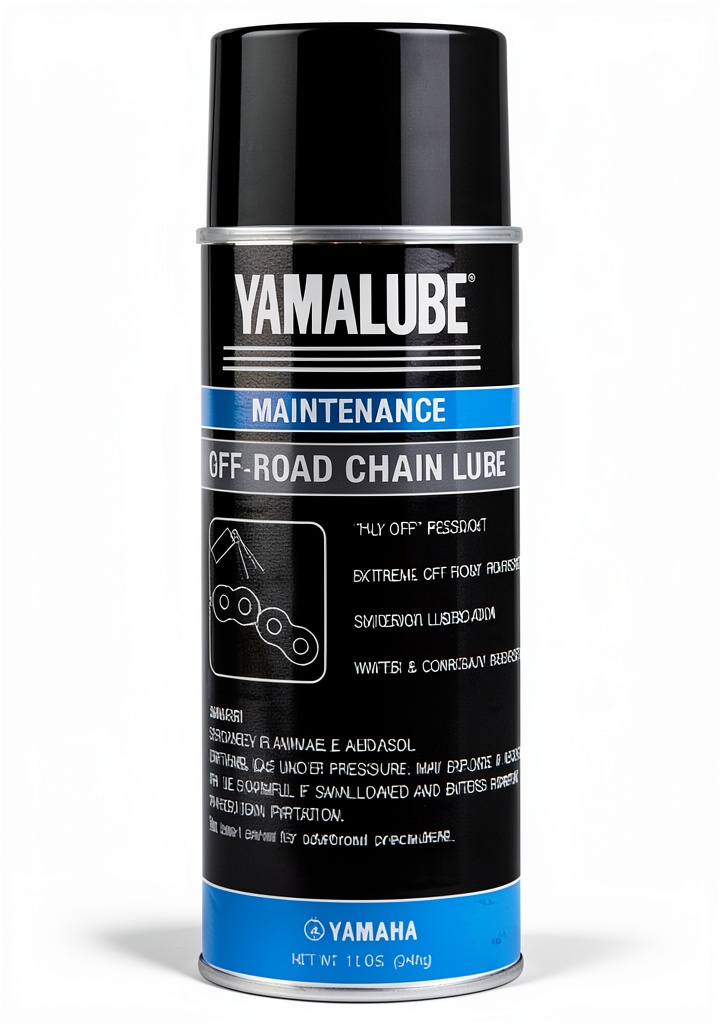Applying Yamaha Chain Oil 14oz Anti‑Corrosion Powersports on a motorcycle in a garage setting