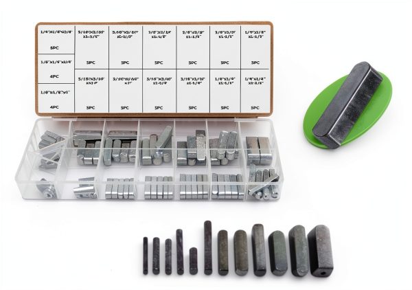Pulley Keyway Key Cartener 60pc Square Stock Chrome Zinc‑Plated Steel-6