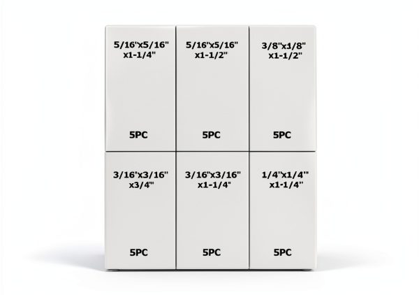 Pulley Keyway Key Cartener 60pc Square Stock Chrome Zinc‑Plated Steel-3
