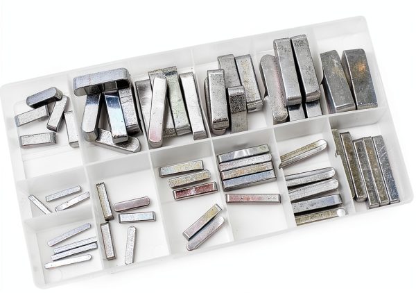 Pulley Keyway Key Cartener 60pc Square Stock Chrome Zinc‑Plated Steel-0